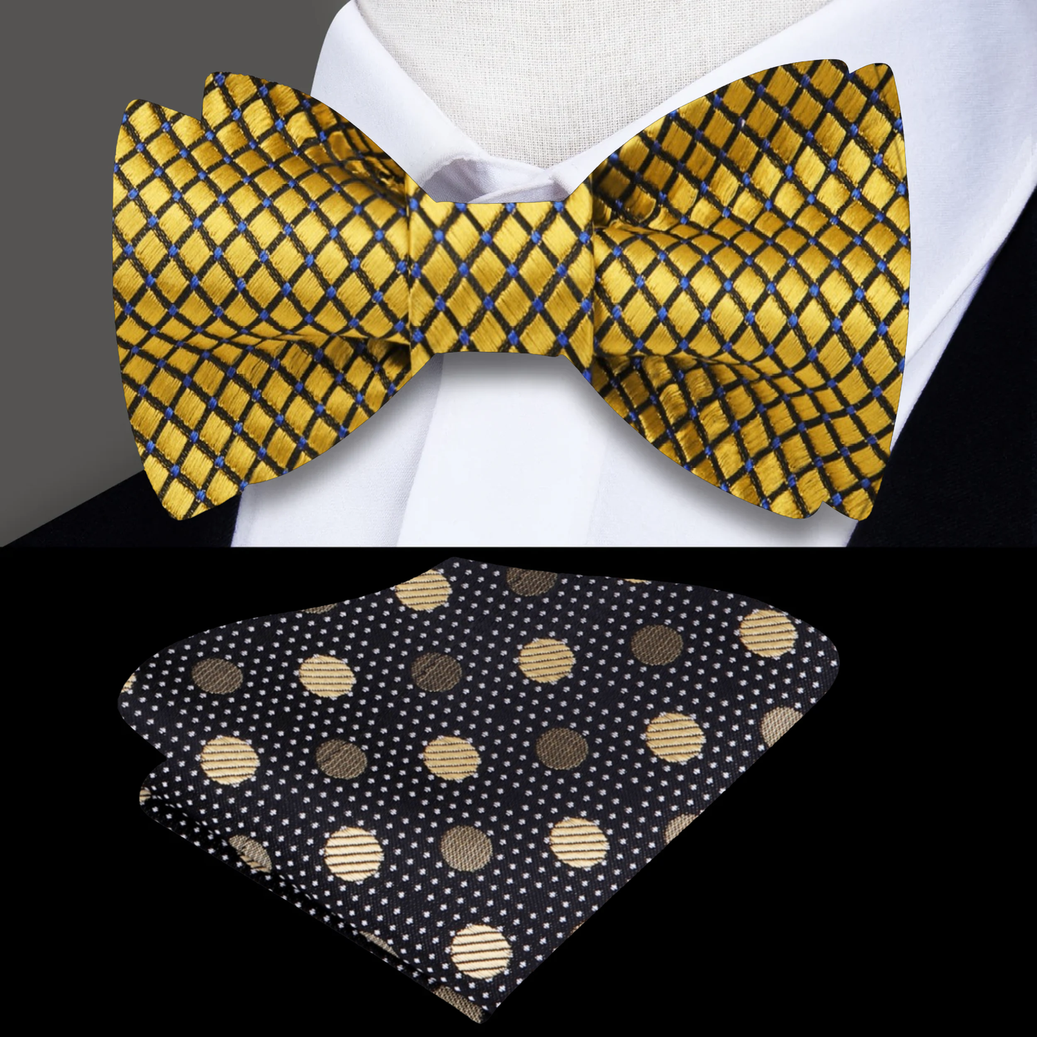 Small Check Pattern Bow Tie Collection