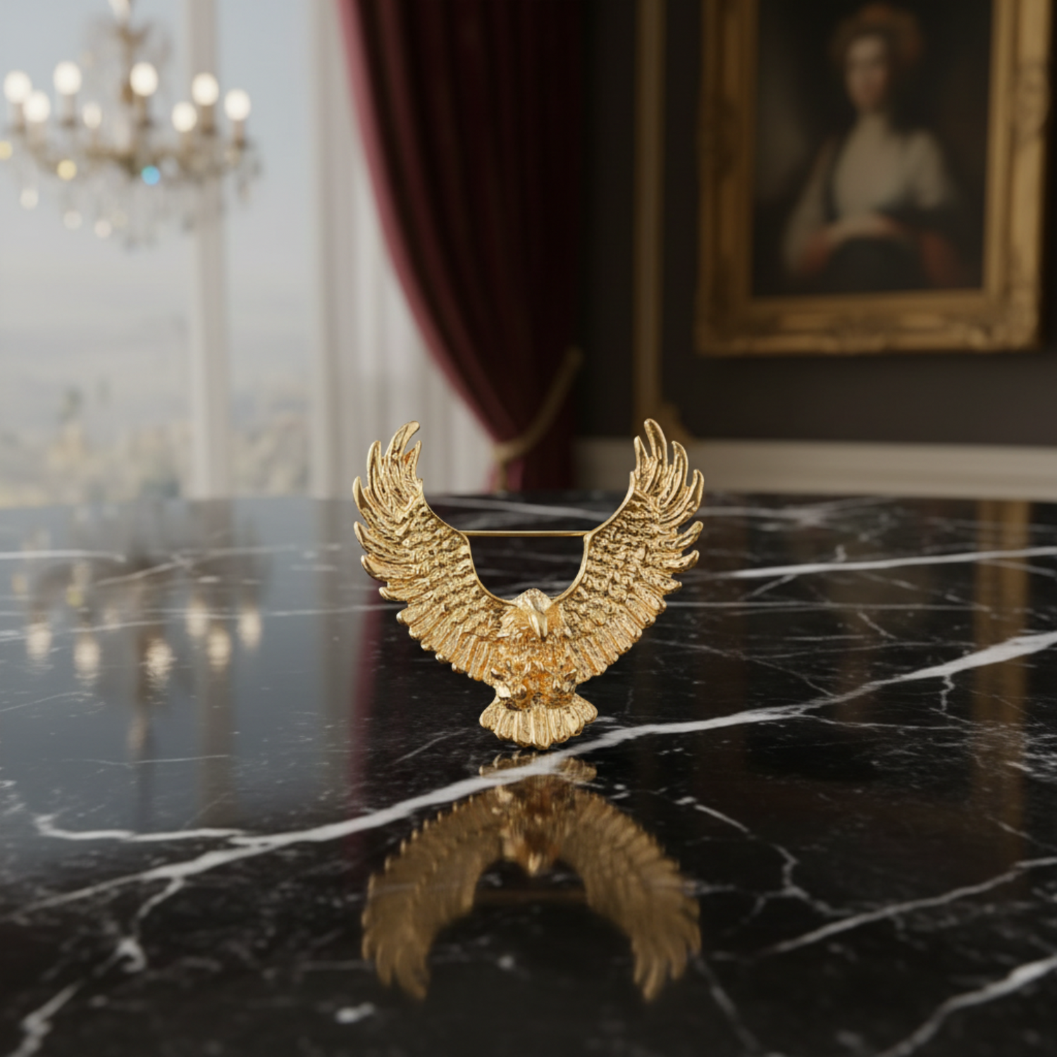 Eagle Lapel Pin Brooch with Gold and Silver Options