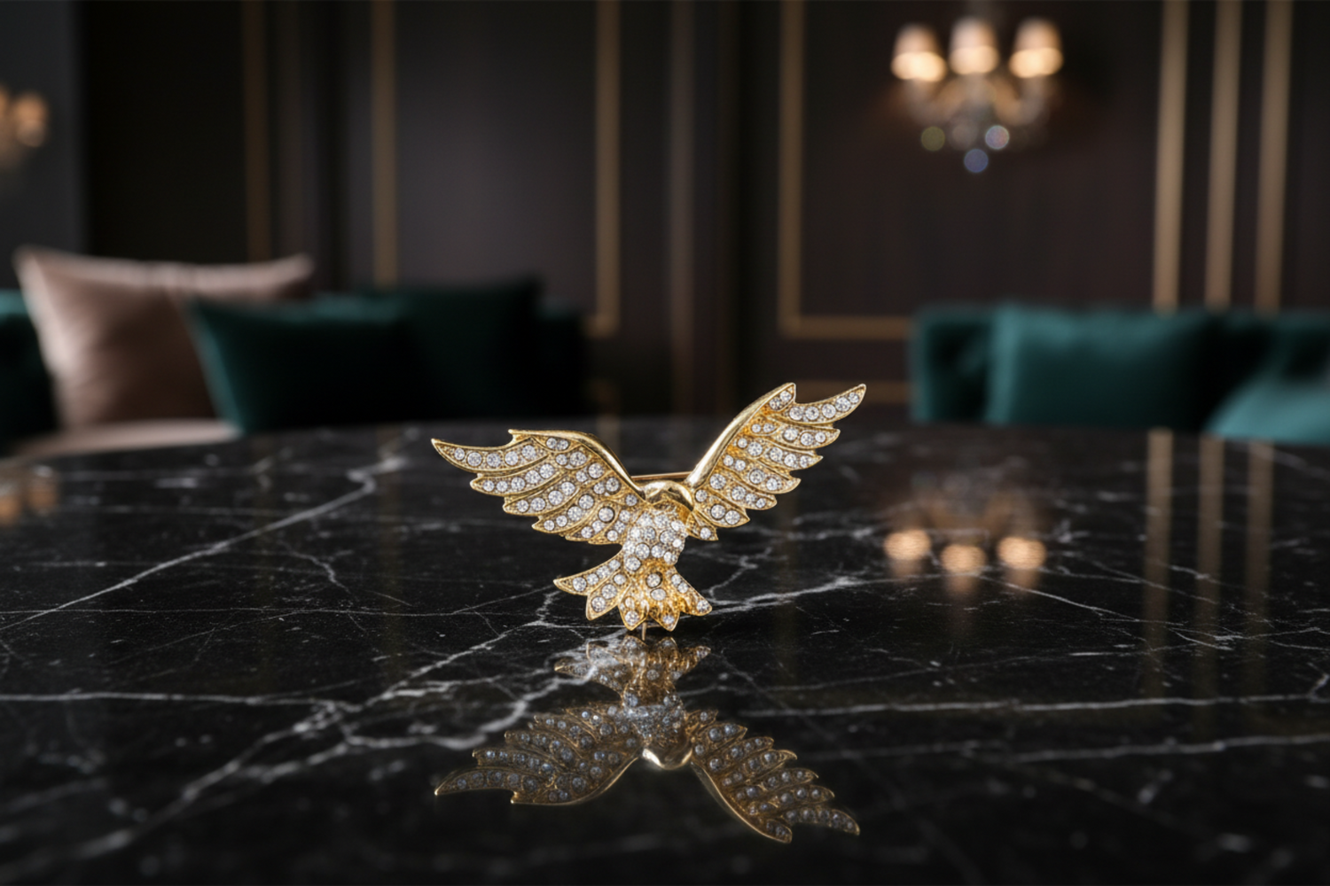 Eagle Lapel Pin Brooch with Gold and Silver Options