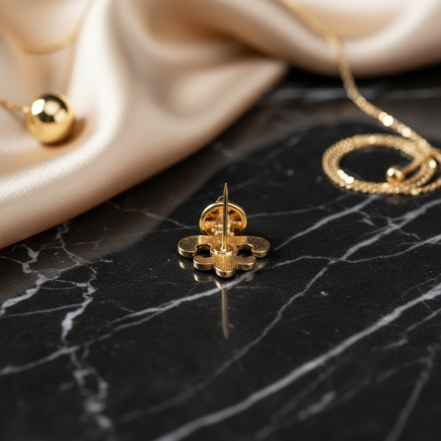 Back Gold Color Lapel Pin