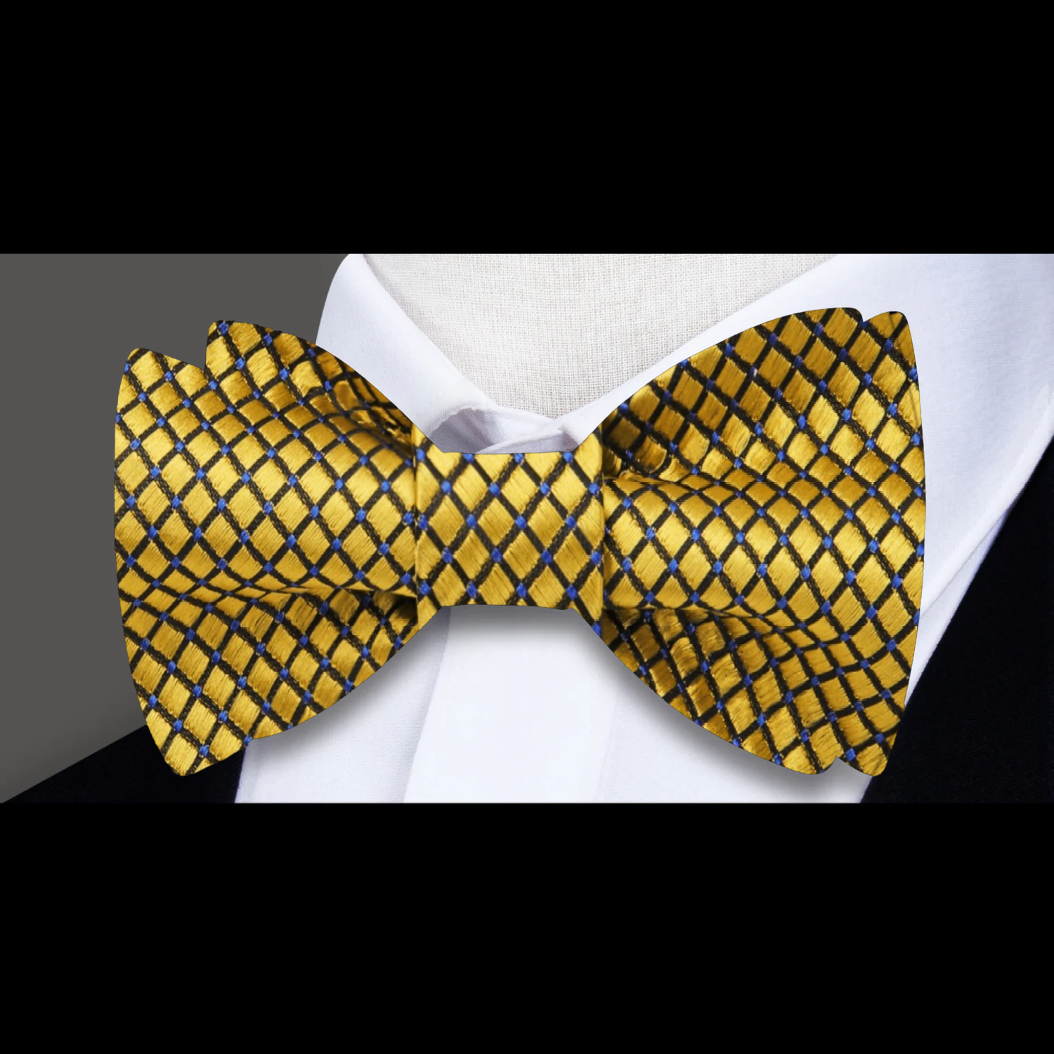 Gold Geometric Bow Tie
