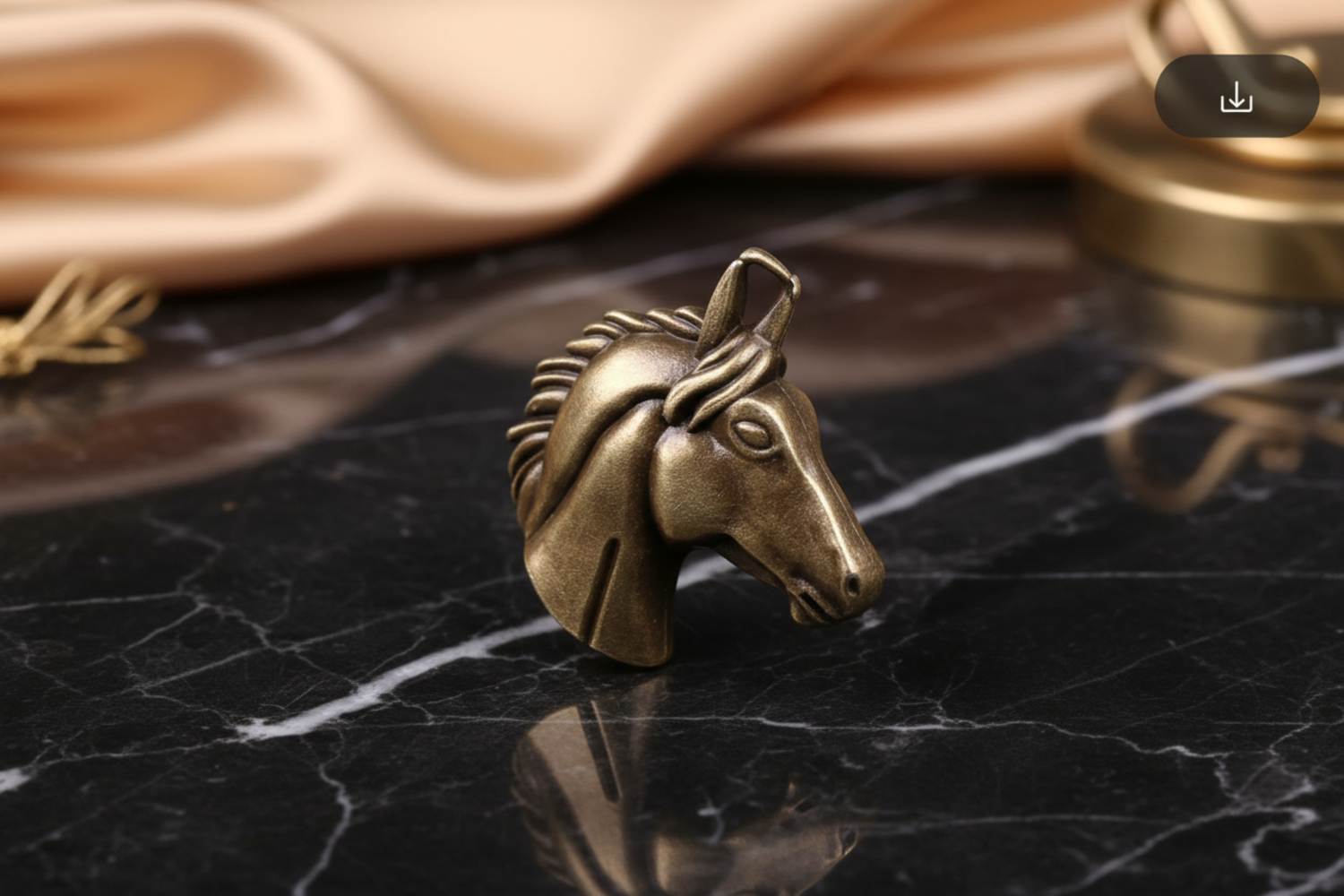 antique gold lapel pin