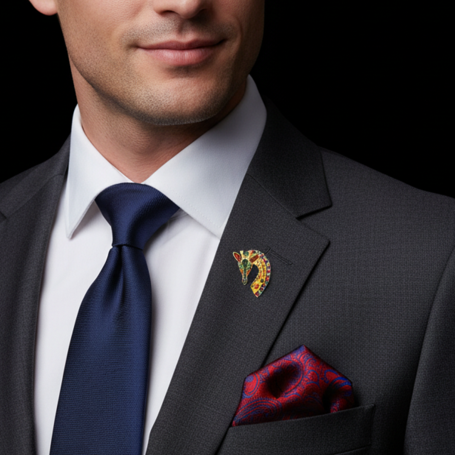 Giraffe Head Lapel Pin