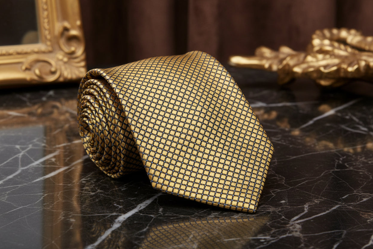 Gold Geometric Tie 