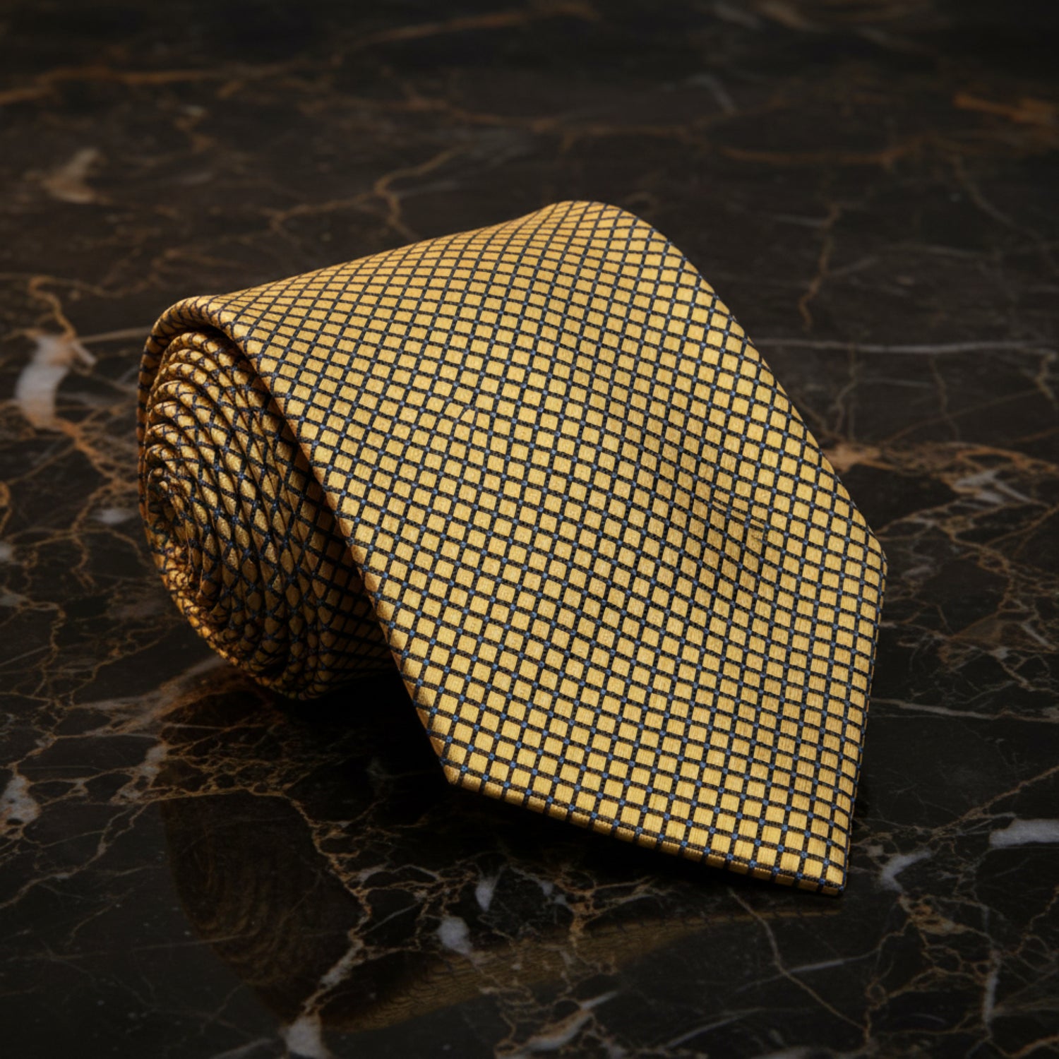 Gold Geometric Necktie  