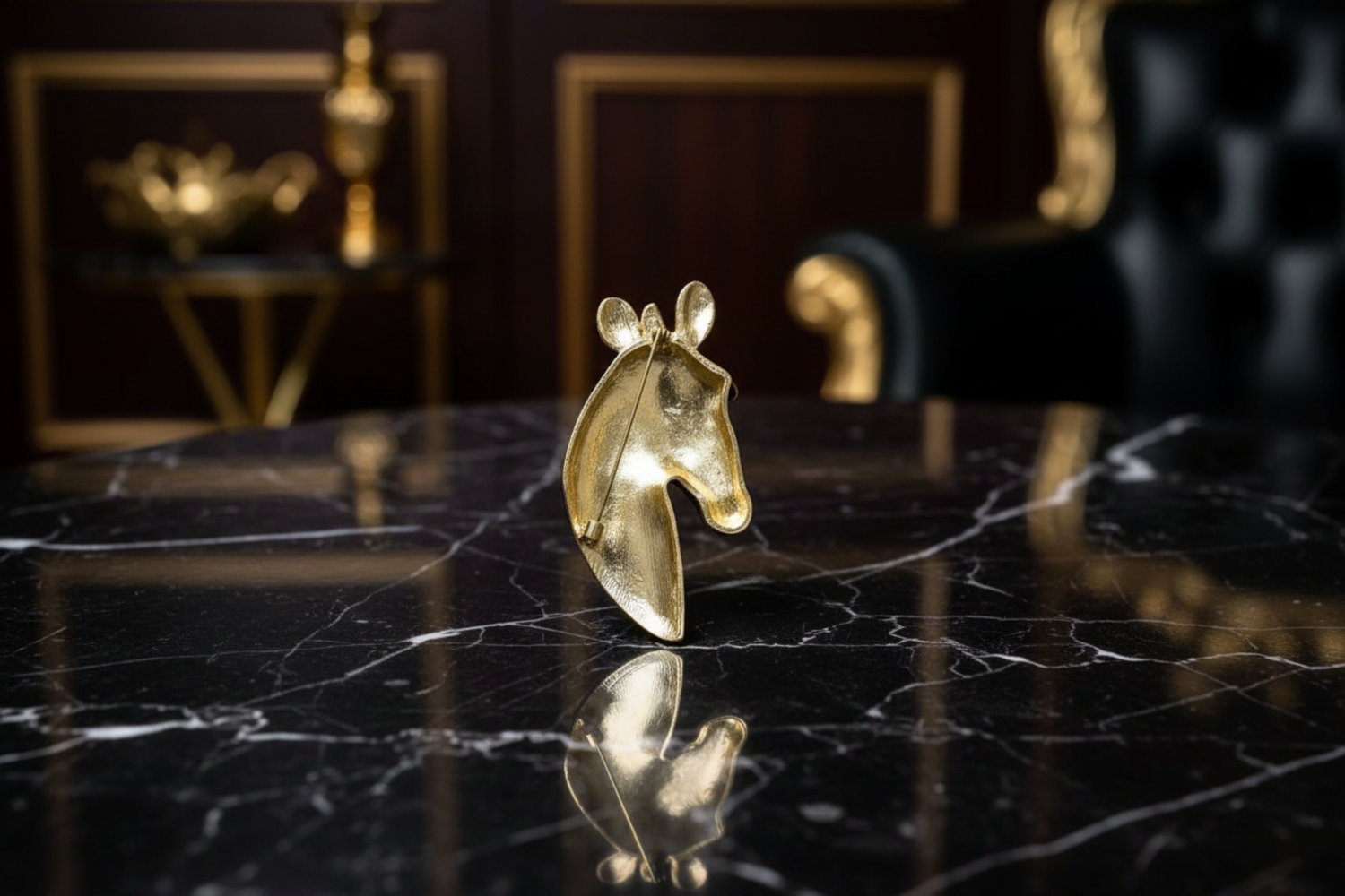 Back: Pale Gold Zebra Lapel Pin