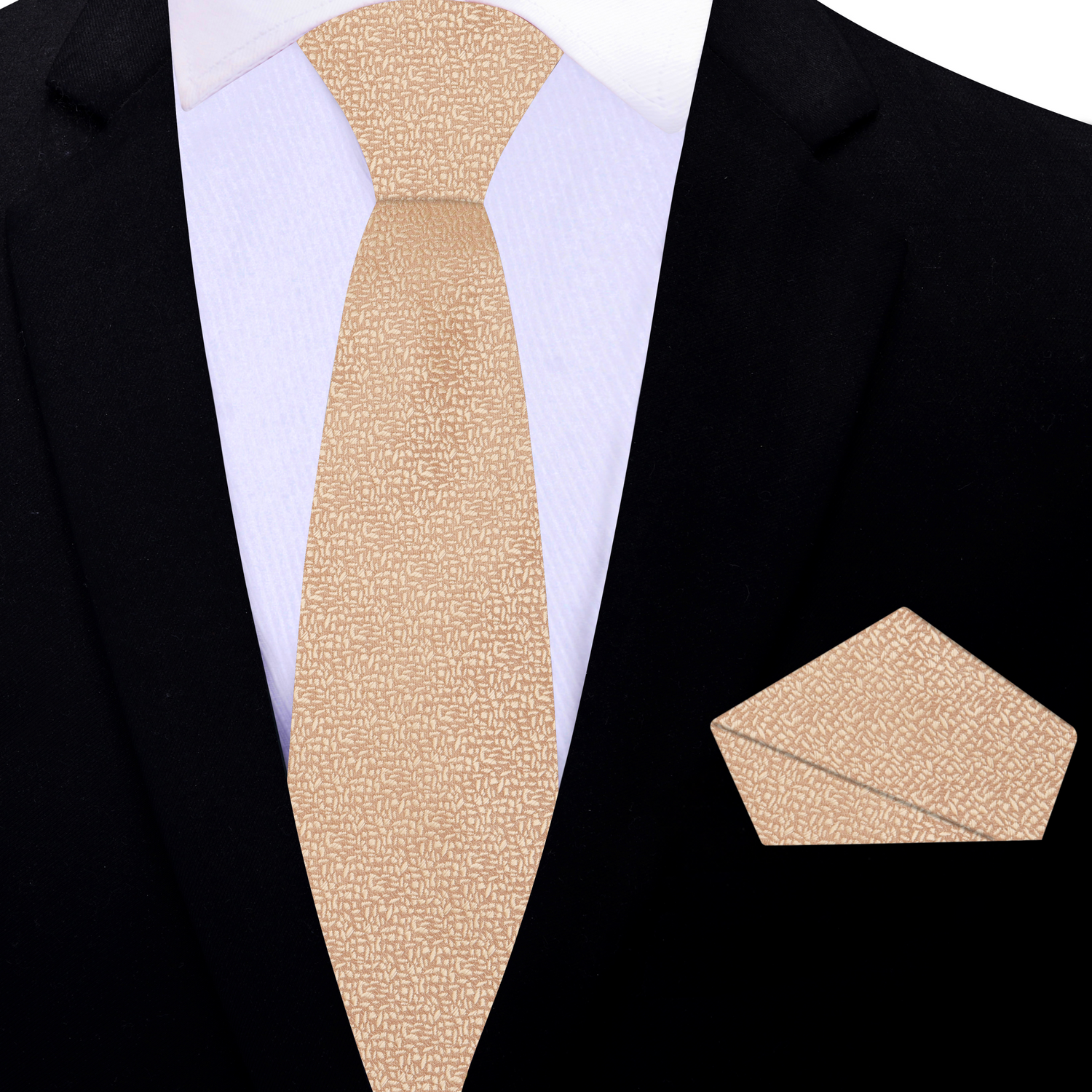 Alt Gold Textured Necktie and Square
