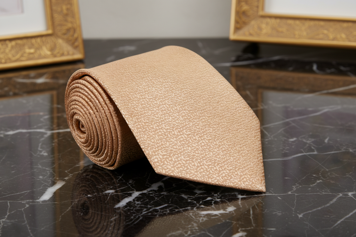 Gold Textured Necktie  