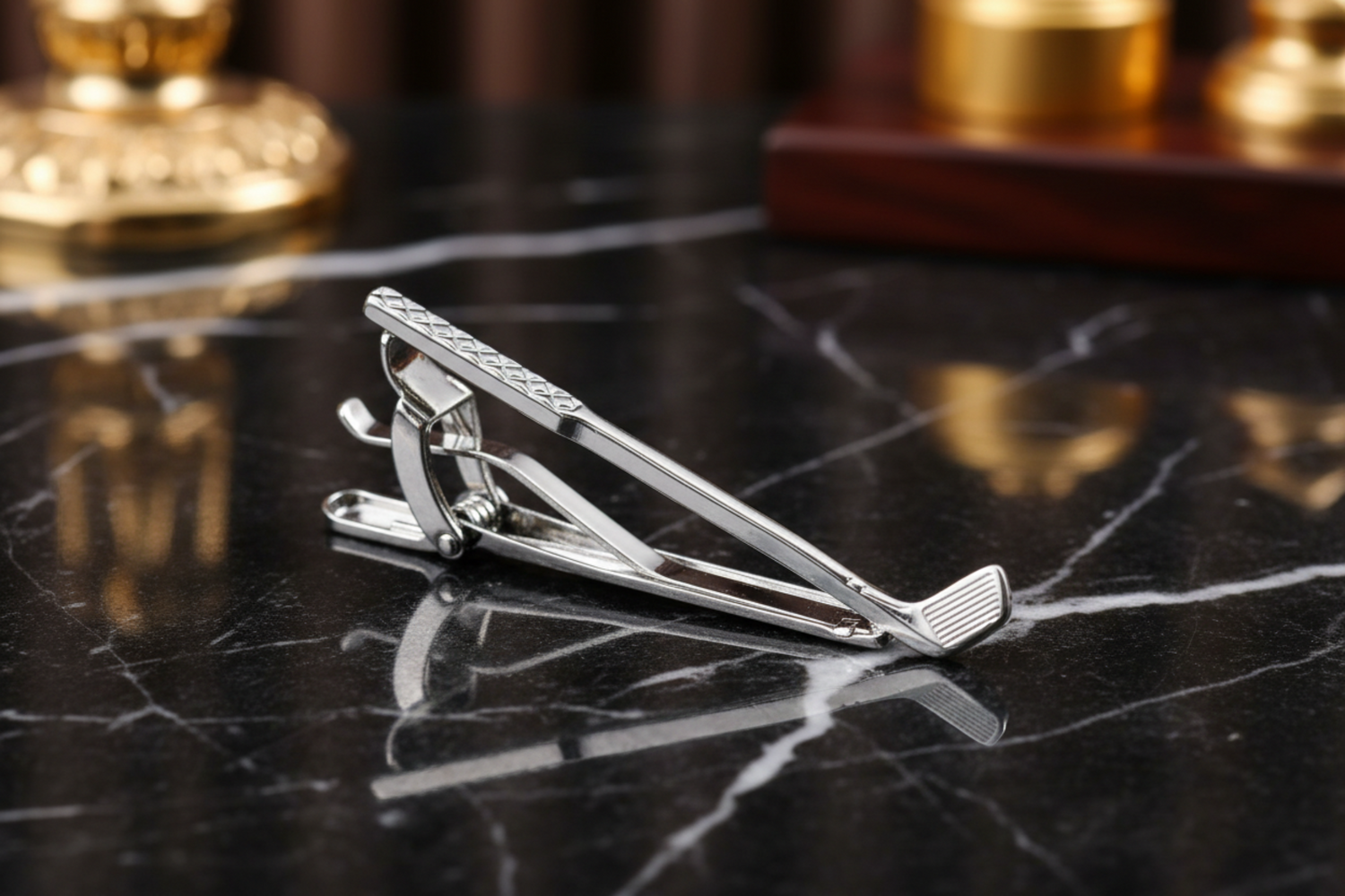 chrome tie bar golf cub