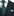 Green Geometric Necktie and Accenting Blue, White, Yellow and Green Stripe Square