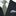 Green patterned tie and pink paisley pocket square on a black suit jacket.