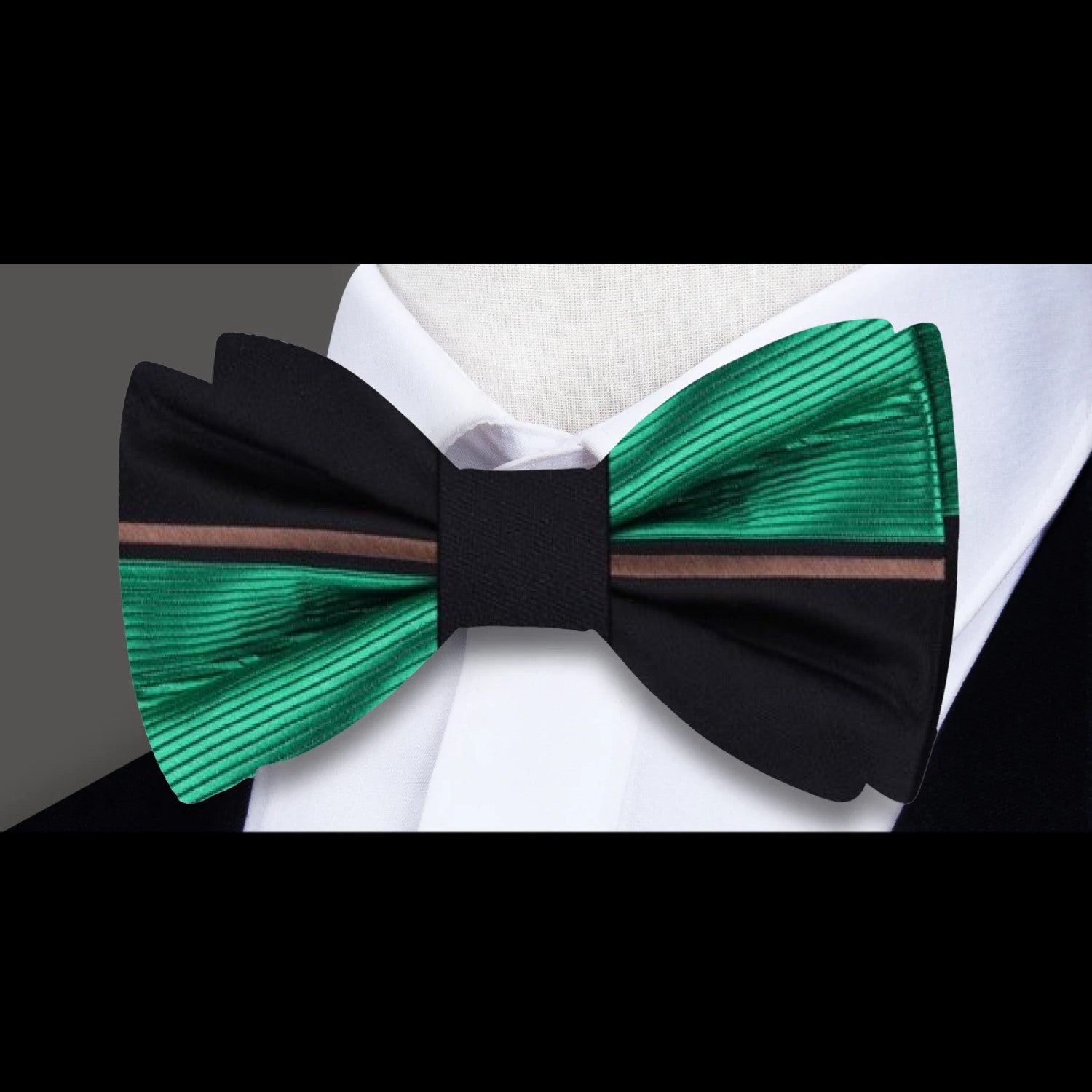 Black Green Omni Bow Tie||Green, Black