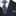 Premium  Green ad Blue Sketched Flowers Tie and Pocket Square