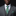 Man wearing a gray suit with a green and blue patterned tie and pocket square against a black background