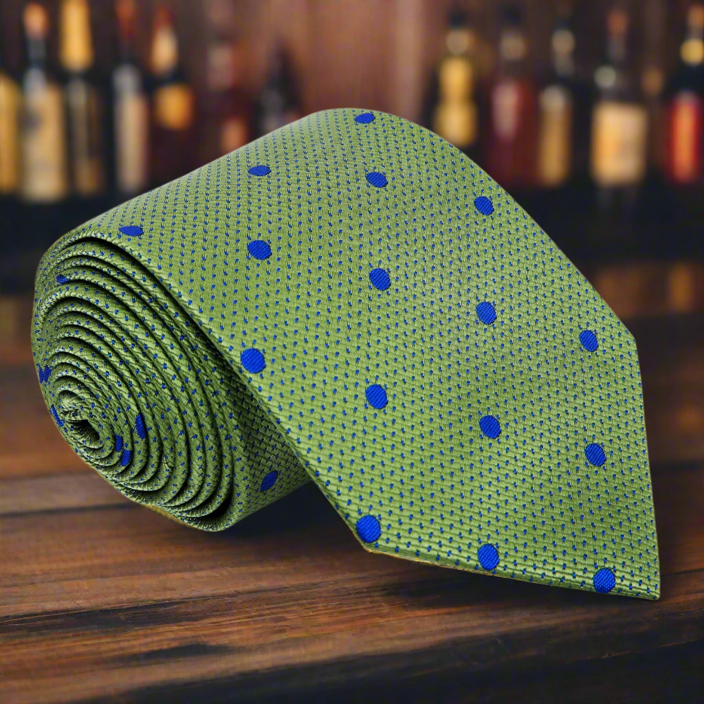 Green, Blue Dots Necktie