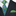 Green and Blue Necktie and Accenting Square