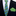 Thin Green and Blue Necktie and Accenting Square