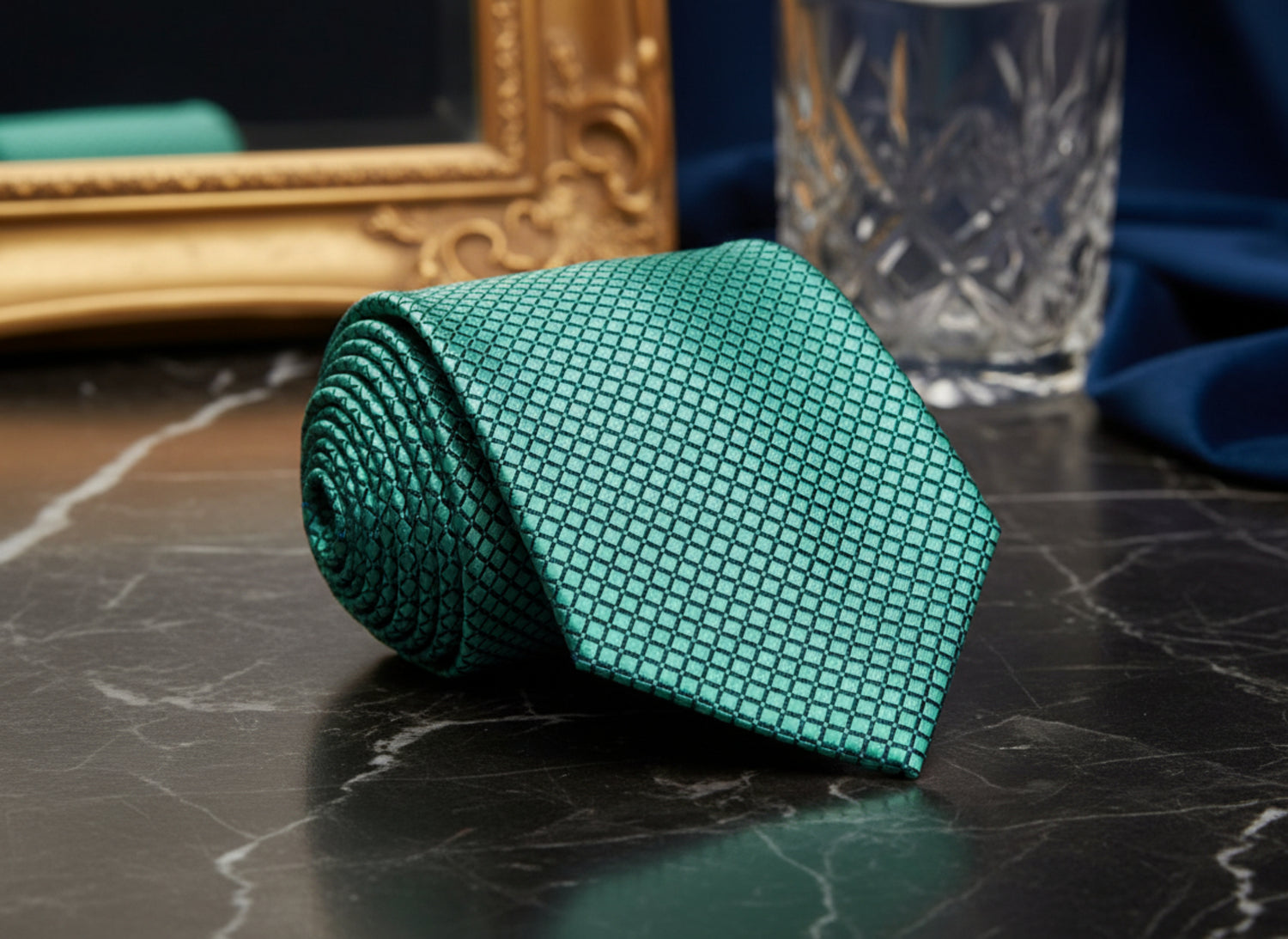 Green Geometric Tie  