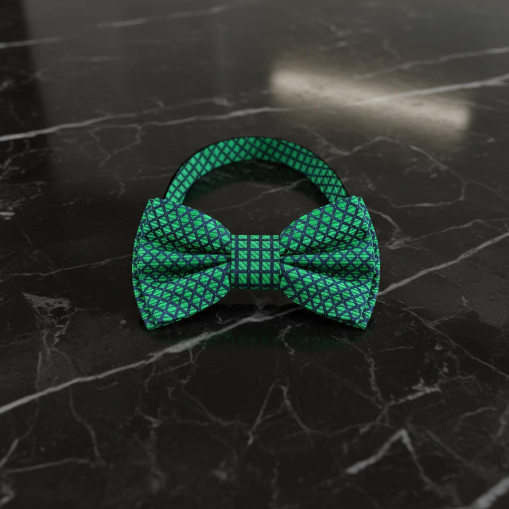 a green bow tie 