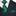 Green leaf-patterned tie and matching pocket square on a black suit jacket.