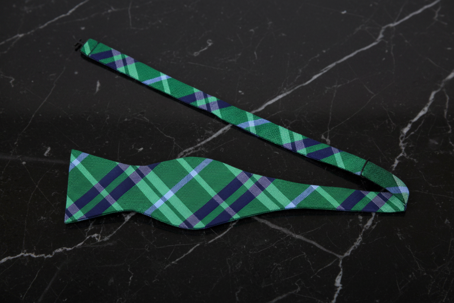 Green Plaid Bow Tie