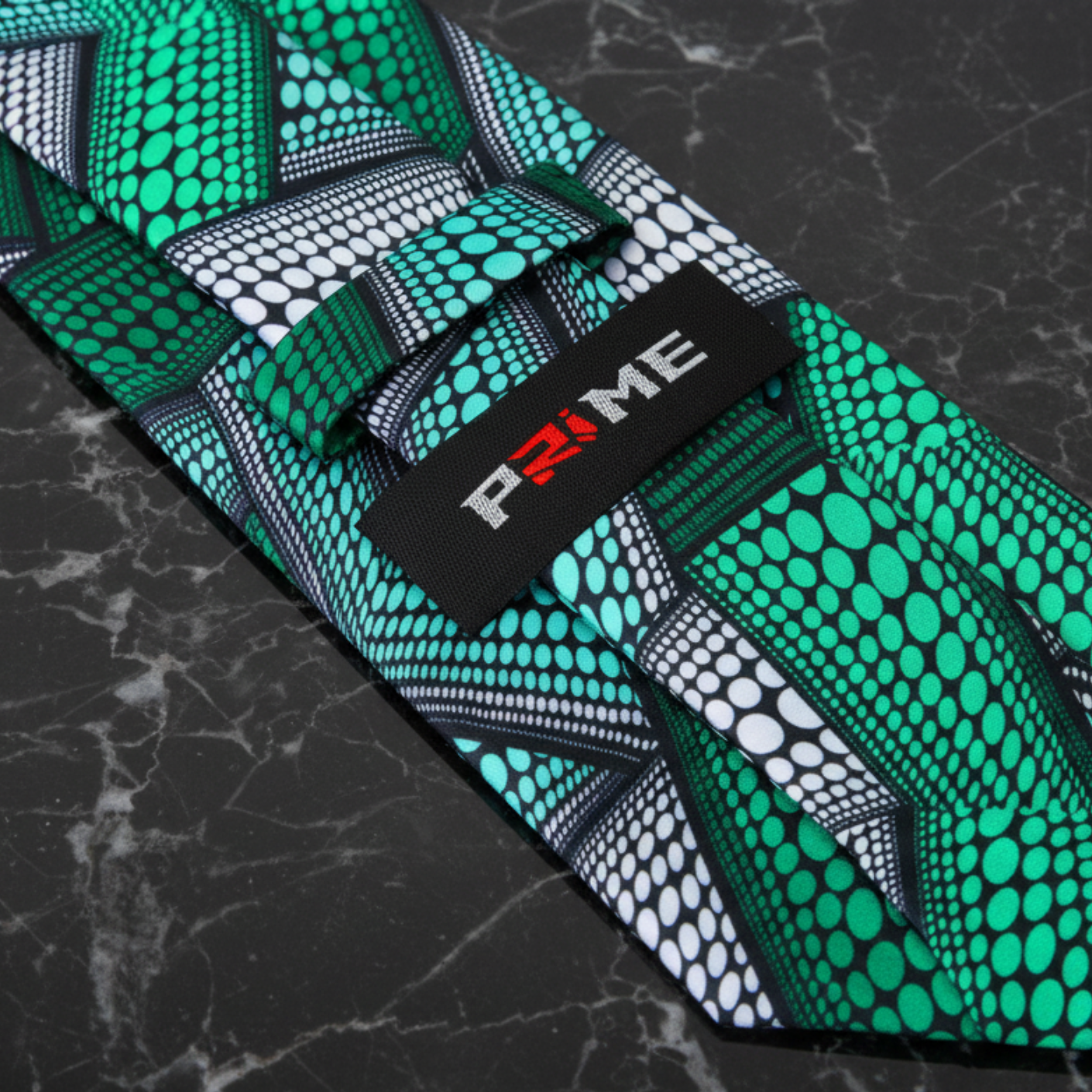 Green, Light Blue Abstract Necktie Keep