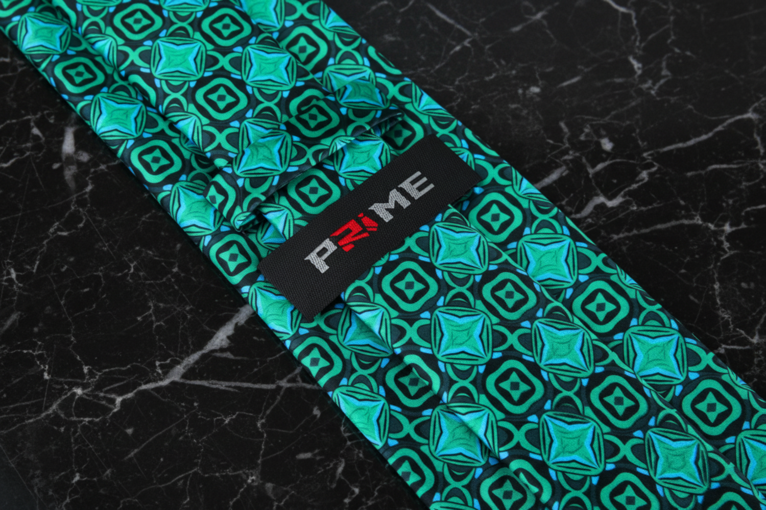 Green Geometric Tie Keep