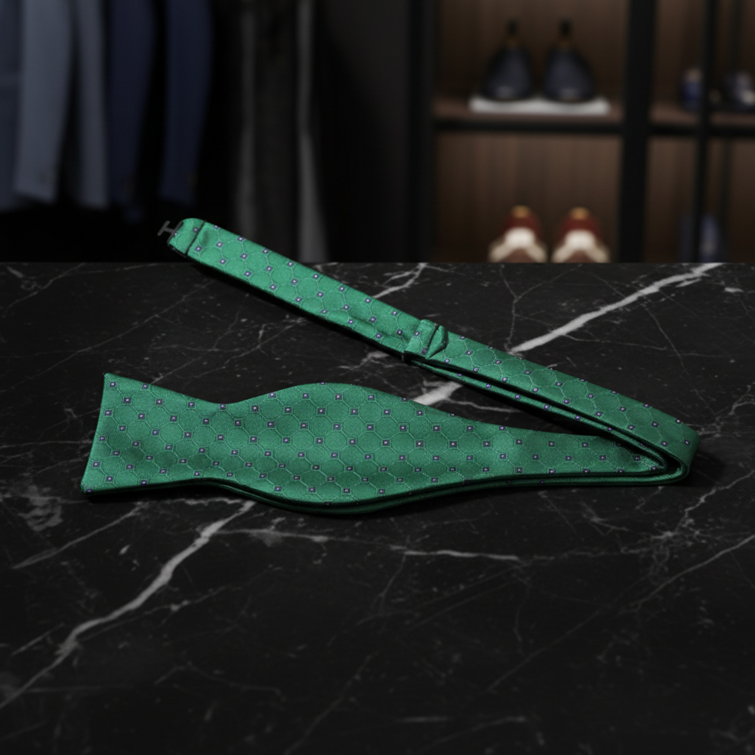 Green Self Tie Bow Tie