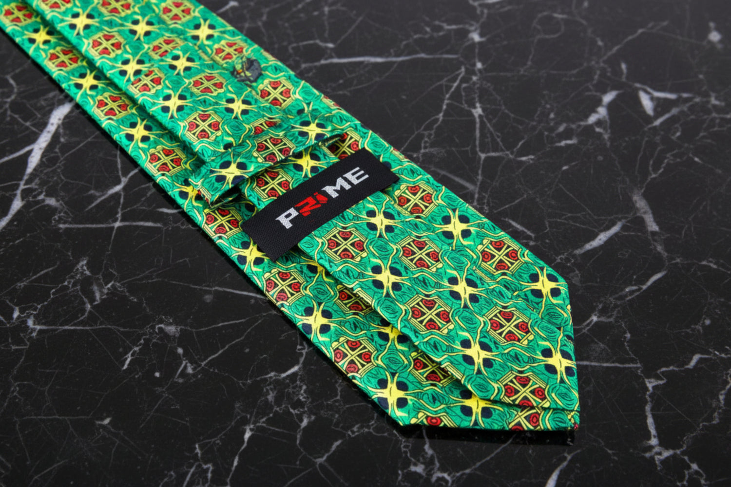 Green, Yellow and Red Abstract Tie Keep
