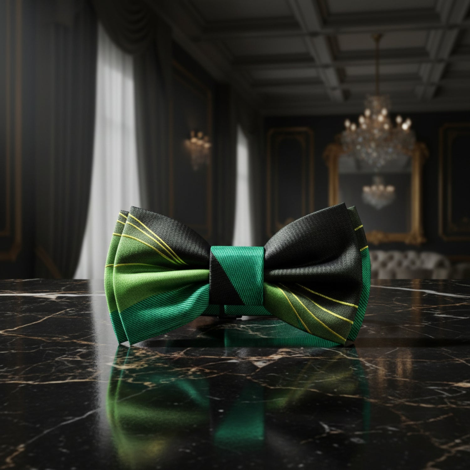 Green Pre Tied Bow Tie