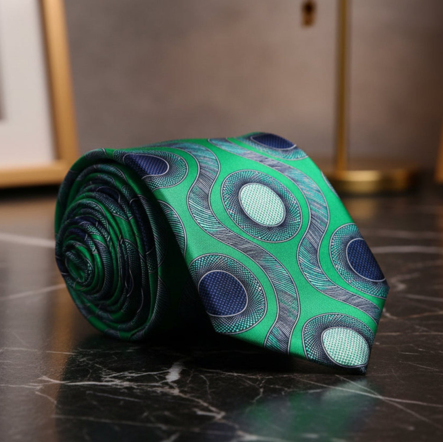 a green necktie view 2