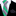 Green, White & Black Striped Necktie with Houndstooth Pattern
