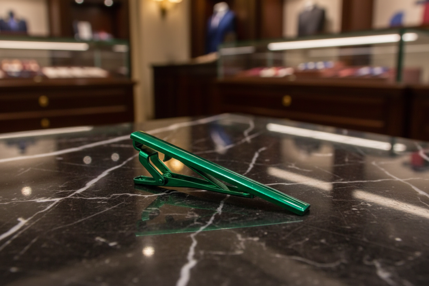 Green Tie Clip