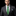 Man wearing a gray suit with a green patterned tie against a black background