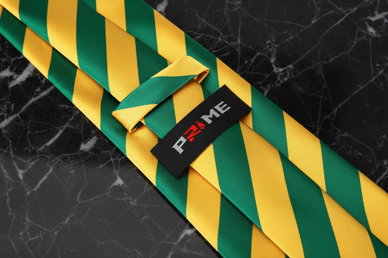 Green and Yellow Stripe Necktie Keep
