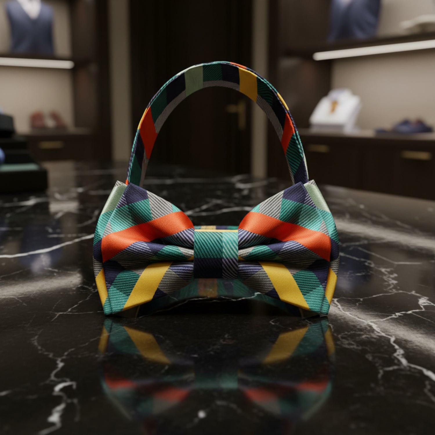 Green, Orange, Yellow Paid Bow Tie