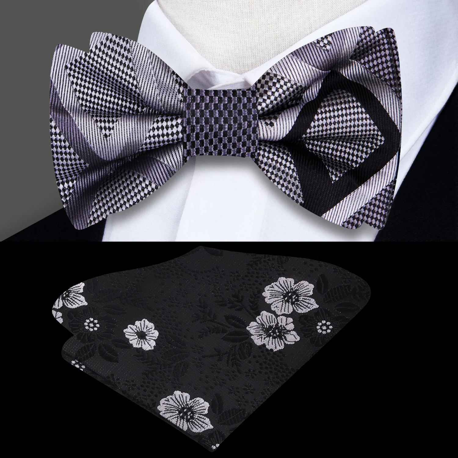 Geometric Diamond Bow Tie Collection