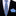 Thin Tie: Grey, Blue, Black Plaid Tie and Blue Square