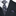Grey, Black Floral Necktie and Accenting Square