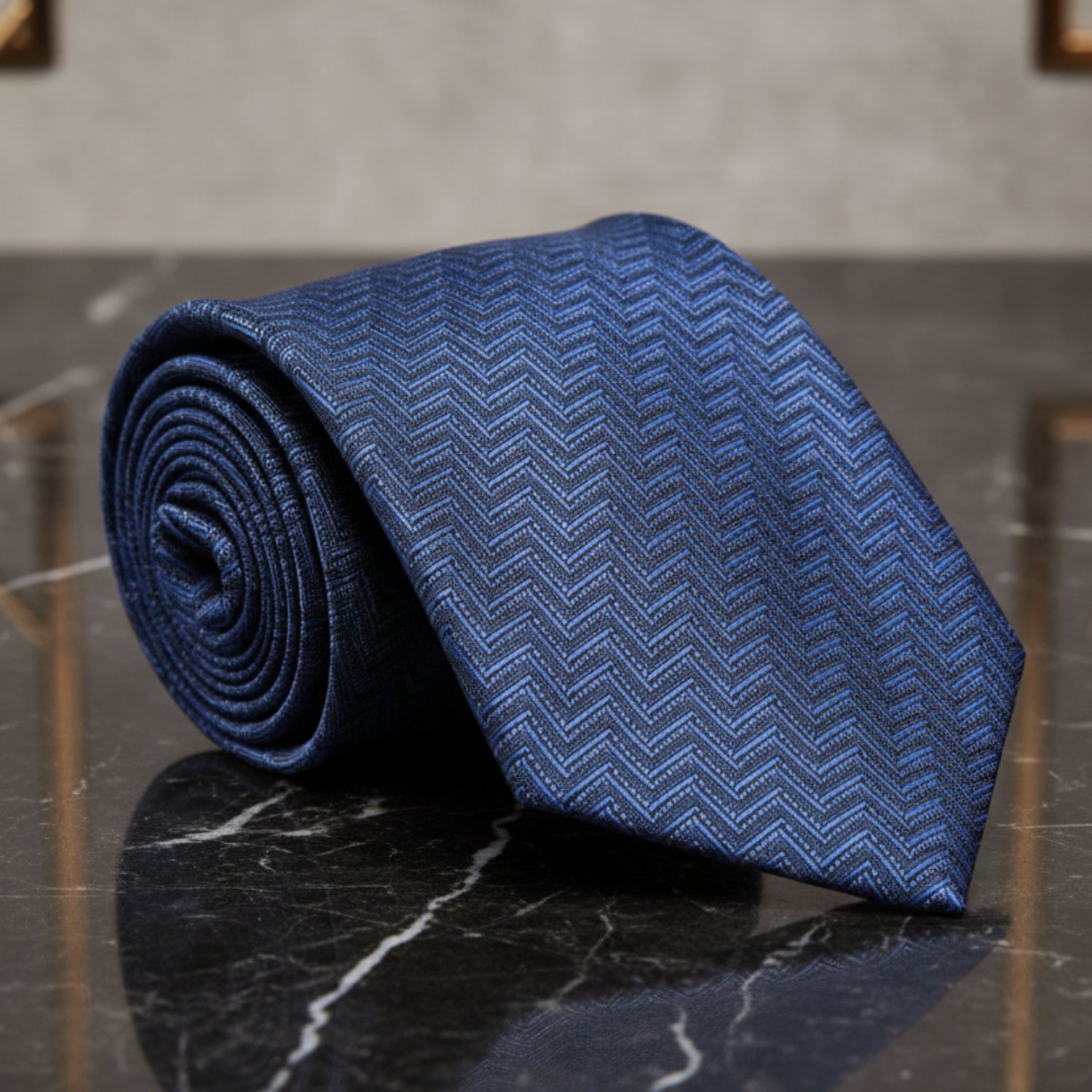 Blue Chevrons Tie  