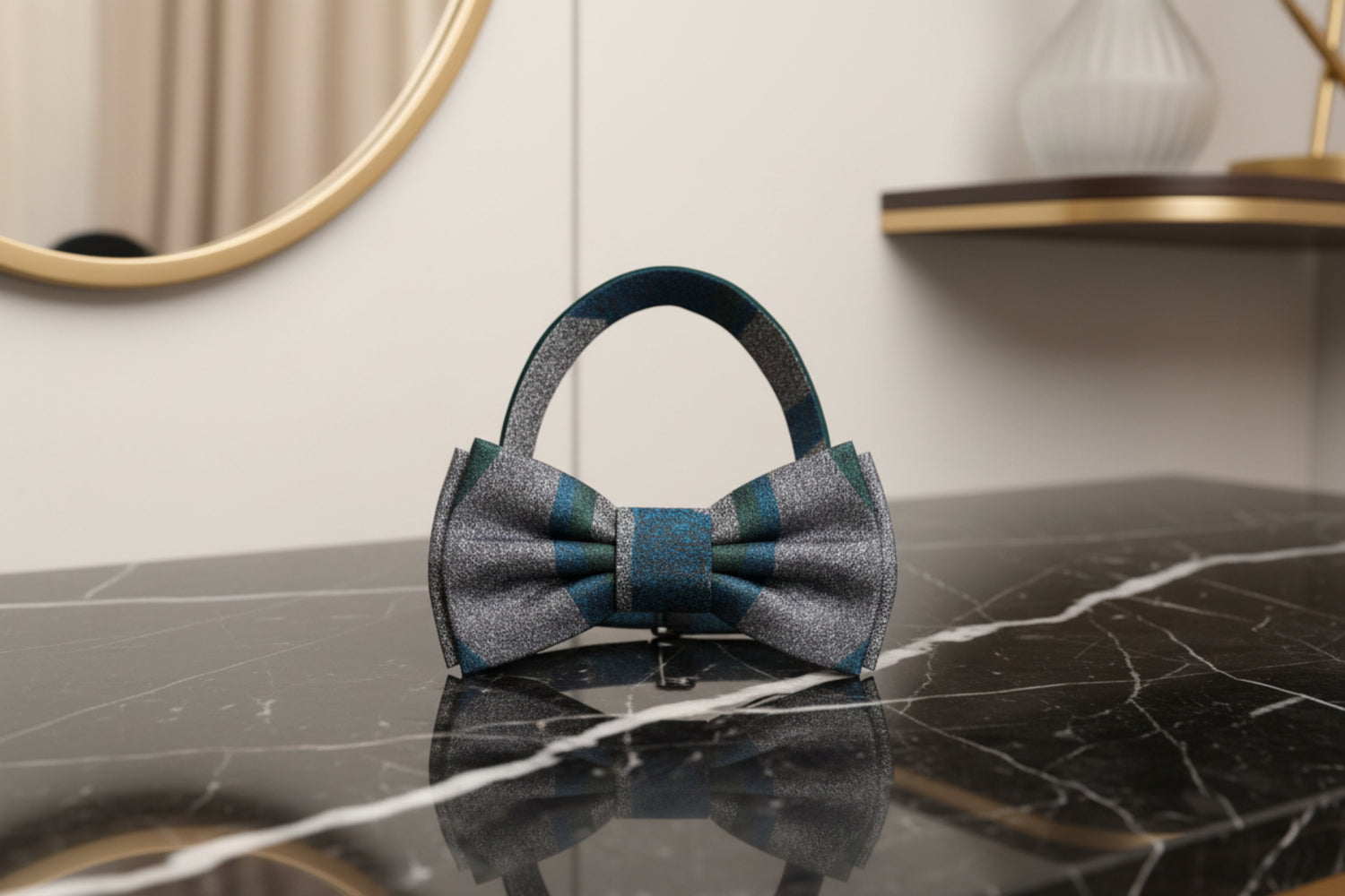 Grey Blue Green All Pre Pre Tied Bow Tie