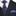 Main purple polka patterned tie and accenting Square