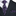 Main purple polka patterned tie and matching Square on man