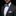 Grey, Purple Geometric Big Blocks Bow Tie and Light Purple Square on man