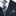 Premium Grey, Brown, Black, Blue, White Stripe Necktie and Matching Square