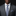Man wearing a gray suit with a patterned tie and pocket square on a black background