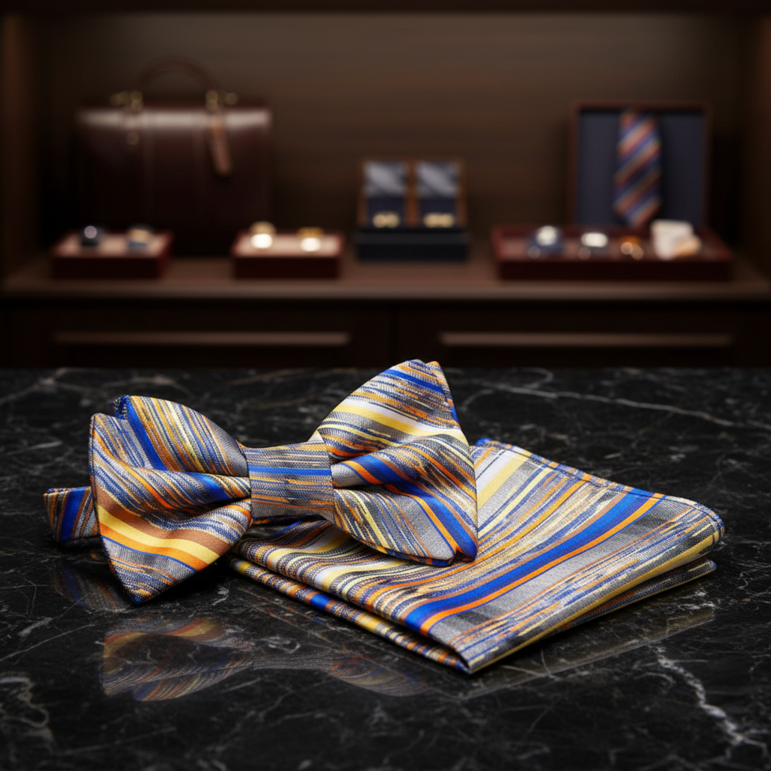 Solar Flare Bow Tie With Square