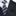 Premium Deep Grey, Black, Slate Purple Stripe Tie with Black, Grey, Blue Abstract Square