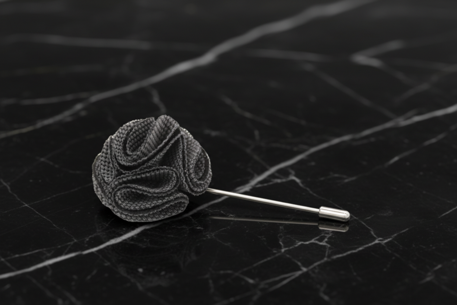 Premium A Grey Textured Burst Lapel Pin||Grey