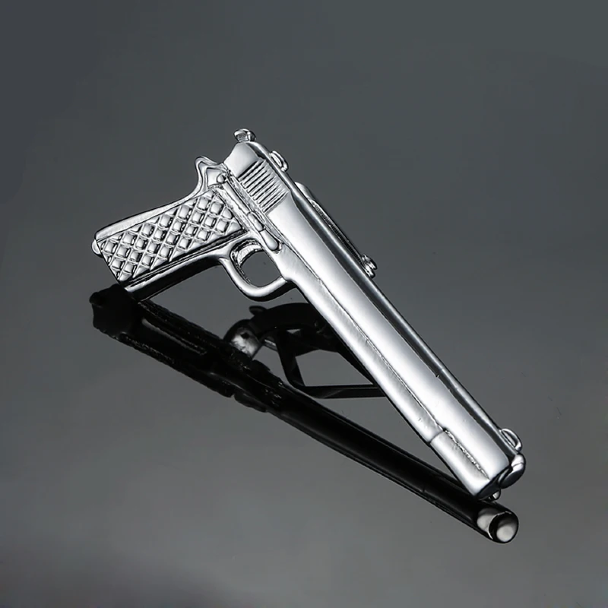 View 3: Chrome Long Barrel Tie Clip